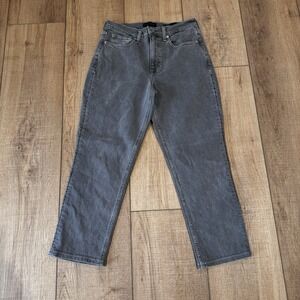 Banana Republic Women's High Rise Straight Ankle Gray Jeans Denim Size 27 P